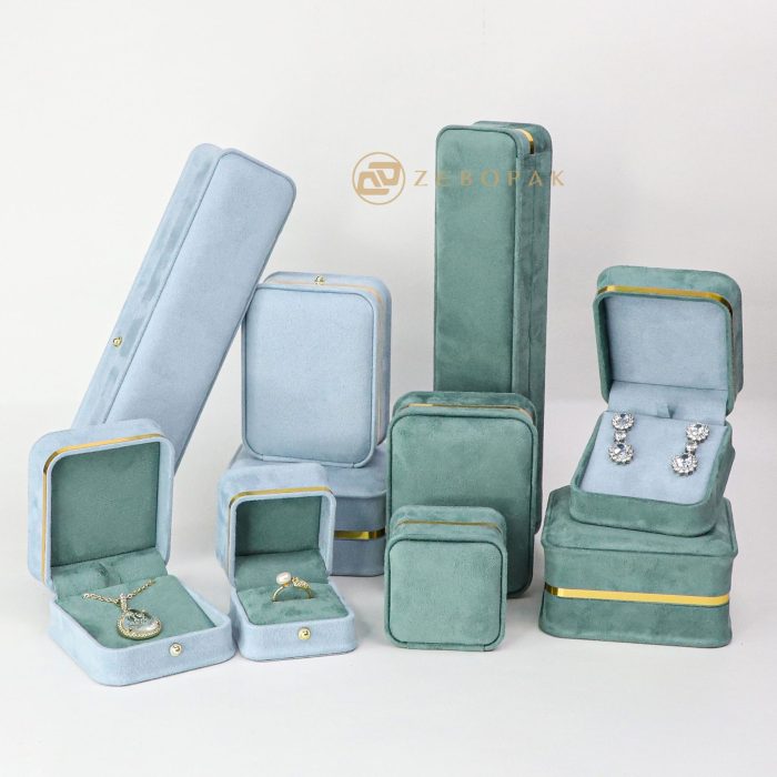 New Design Green Color Suede Jewelry Packaging